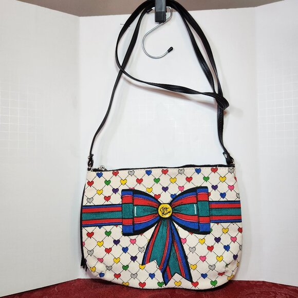 Brighton Love and Joy Canvas Crossbody Bag - Picture 1 of 5